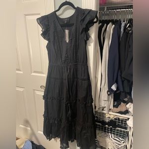 With Tags ! Black J Crew Midi Dress